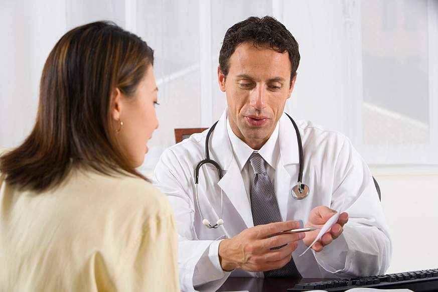 Doctor talking to a patient Doctor talking to a patient.