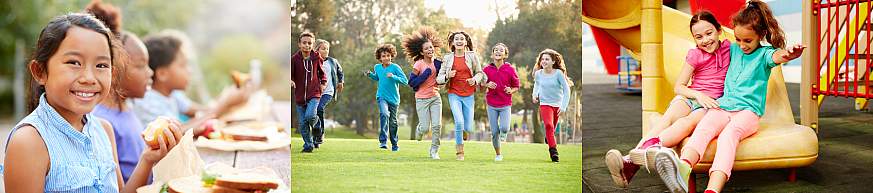 Children having fun outside Children having fun outside