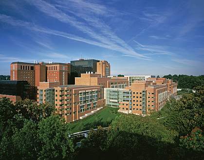 Bird's eye view of the NIH Clinical Research Center Bird's eye view of the NIH Clinical Research Center.