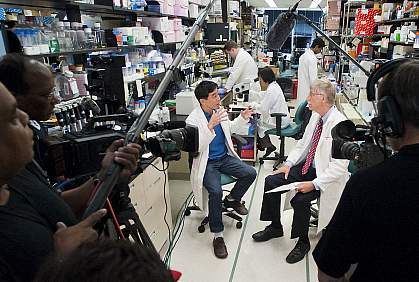 Scientists in a lab Scientists in a lab.