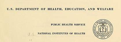 NIH report cover, 1959 NIH report cover, 1959