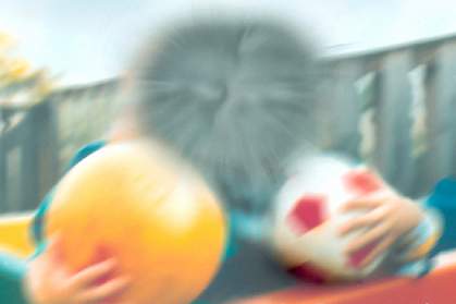 Age-related macular degeneration simulation A scene as it might be viewed by a person with age-related macular degeneration.