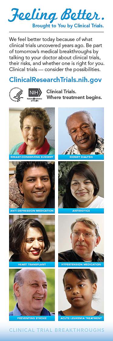 Flyer — Feeling Better. Brought to You by Clinical Trials. “Feeling Better. Brought to You by Clinical Trials.” flyer