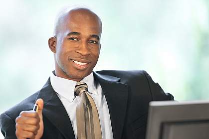 A smiling business man A smiling business man.