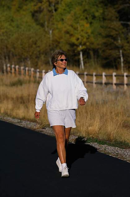 Picture of a senior woman walking Picture of a senior woman walking