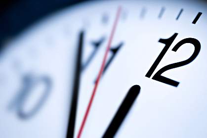Photo of hands of a clock close to 12 pm Photo of hands of a clock close to 12 pm
