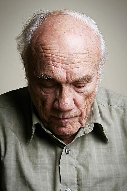 Depessed older gentleman Depessed older gentleman