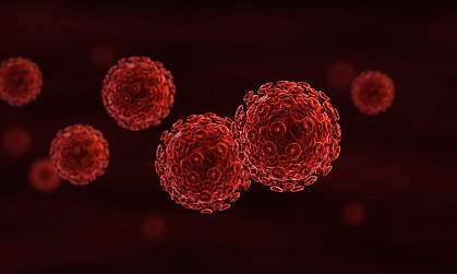 Illustration of HIV viruses Illustration of HIV viruses