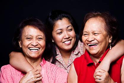 Photo of three Asian women Photo of three Asian women