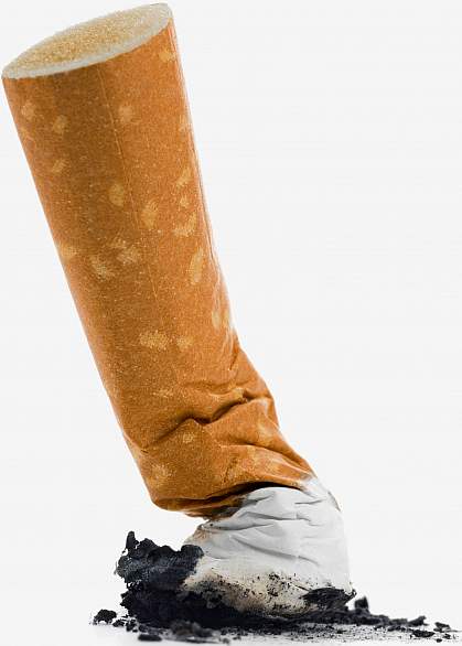 Photo of a stubbed-out cigarette Photo of a stubbed-out cigarette