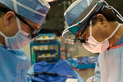 Doctors performing bypass surgery Doctors performing bypass surgery.