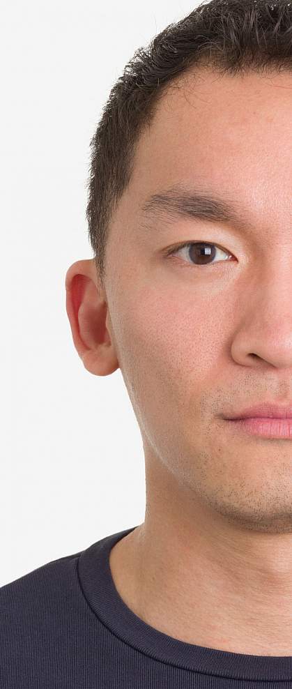 Close-up photo of a face. Close-up photo of a face.