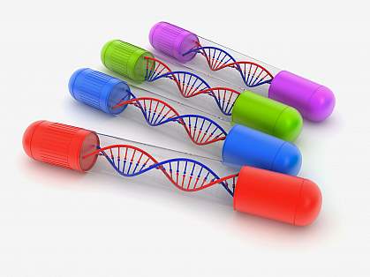 DNA helixes in pill capsules DNA helixes in pill capsules.