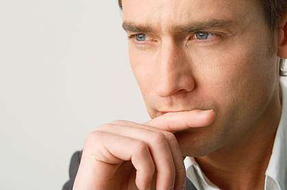 Man remembering something Man remembering something.