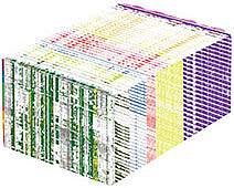 A rectangular prism made up of many color lines A rectangular prism made up of many color lines.