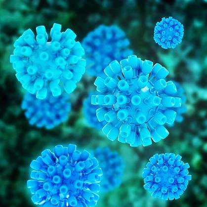 3d rendered illustration of hepatitis virus. 3d rendered illustration of hepatitis virus.