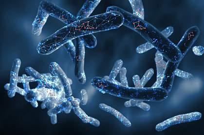 Illustration of Mycobacterium tuberculosis Illustration of Mycobacterium tuberculosis