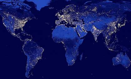 Lights on Earth at night Lights on Earth at night
