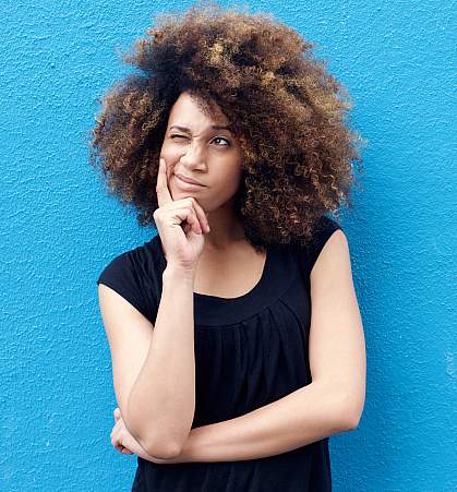 Young woman thinking. Young woman thinking.