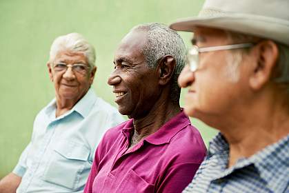 Senior men sitting in the park. Senior men sitting in the park.