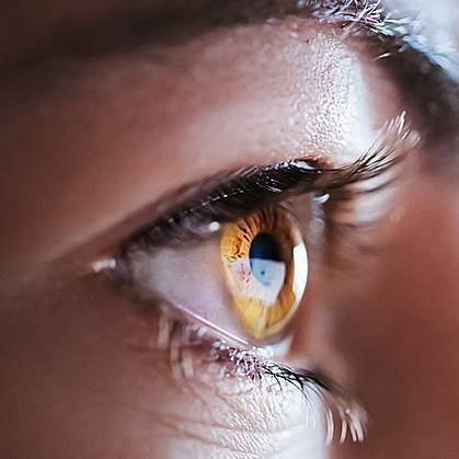 Woman’s brown eye Woman’s brown eye