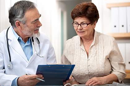 Doctor talking to female senior patient Doctor talking to female senior patient