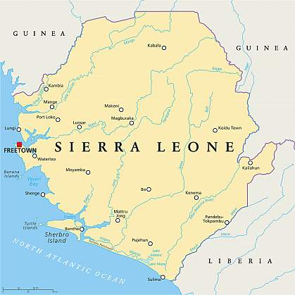 Map of Sierra Leone Map of Sierra Leone