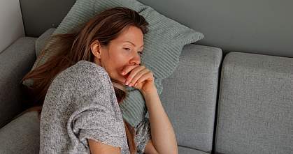 Tired woman lying on sofa. Tired woman lying on sofa.