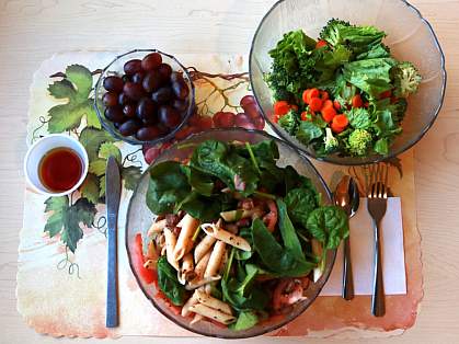 Meal of unprocessed food. Meal of unprocessed food.