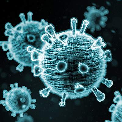 Image of coronaviruses Image of coronaviruses on a black background